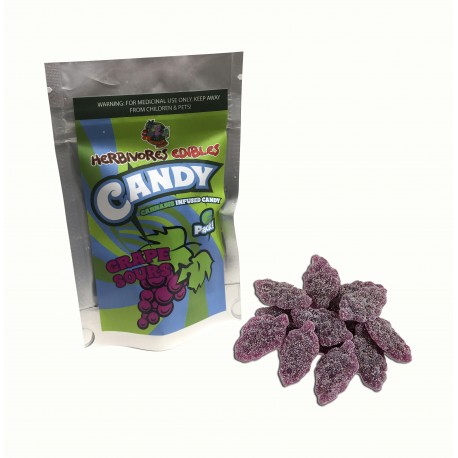 CBD Grape Sours 25mg CBD/gummy Herbivore